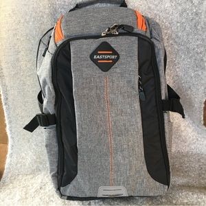 Eastsport Multi-Purpose Pro Defender Backpack Black & Gray School Bag ~794A